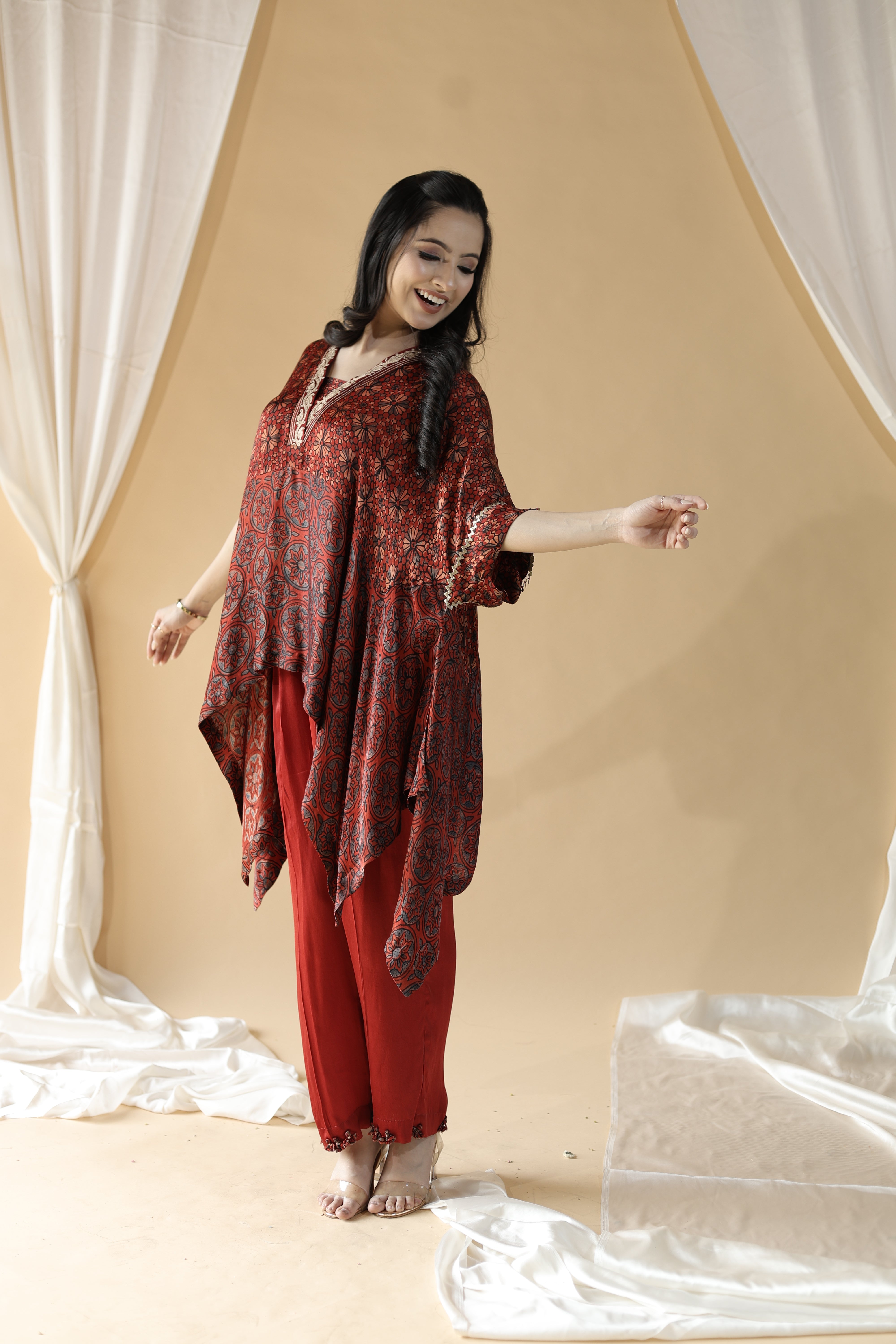 Agnika Nakshatra Ajrak Kurta Set4