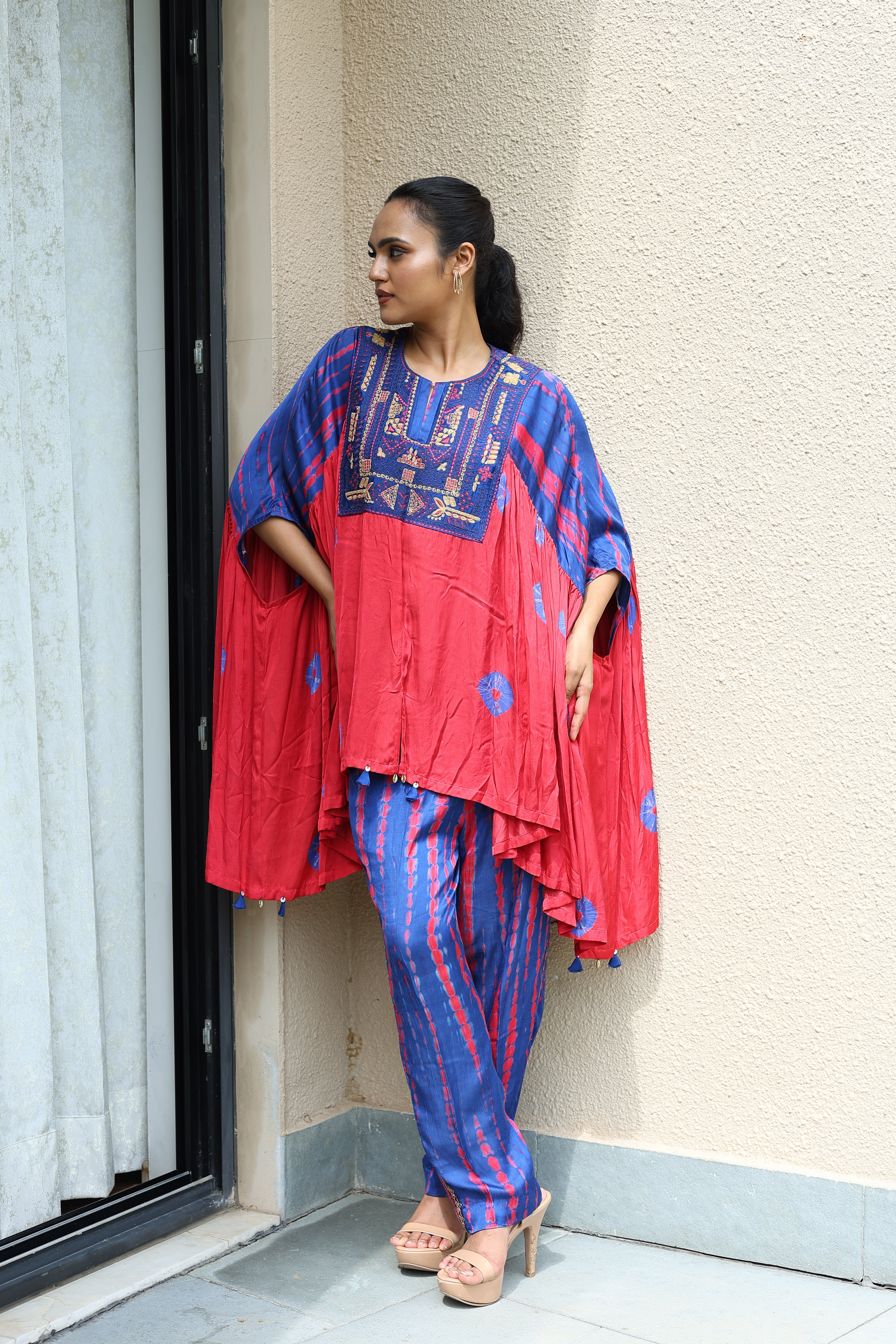 Aira Co ord setin Purple and Rani Pink3