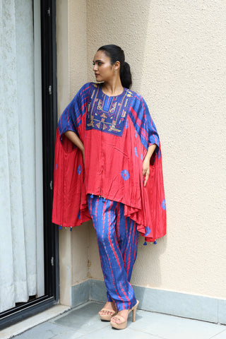 Aira Co ord setin Purple and Rani Pink3