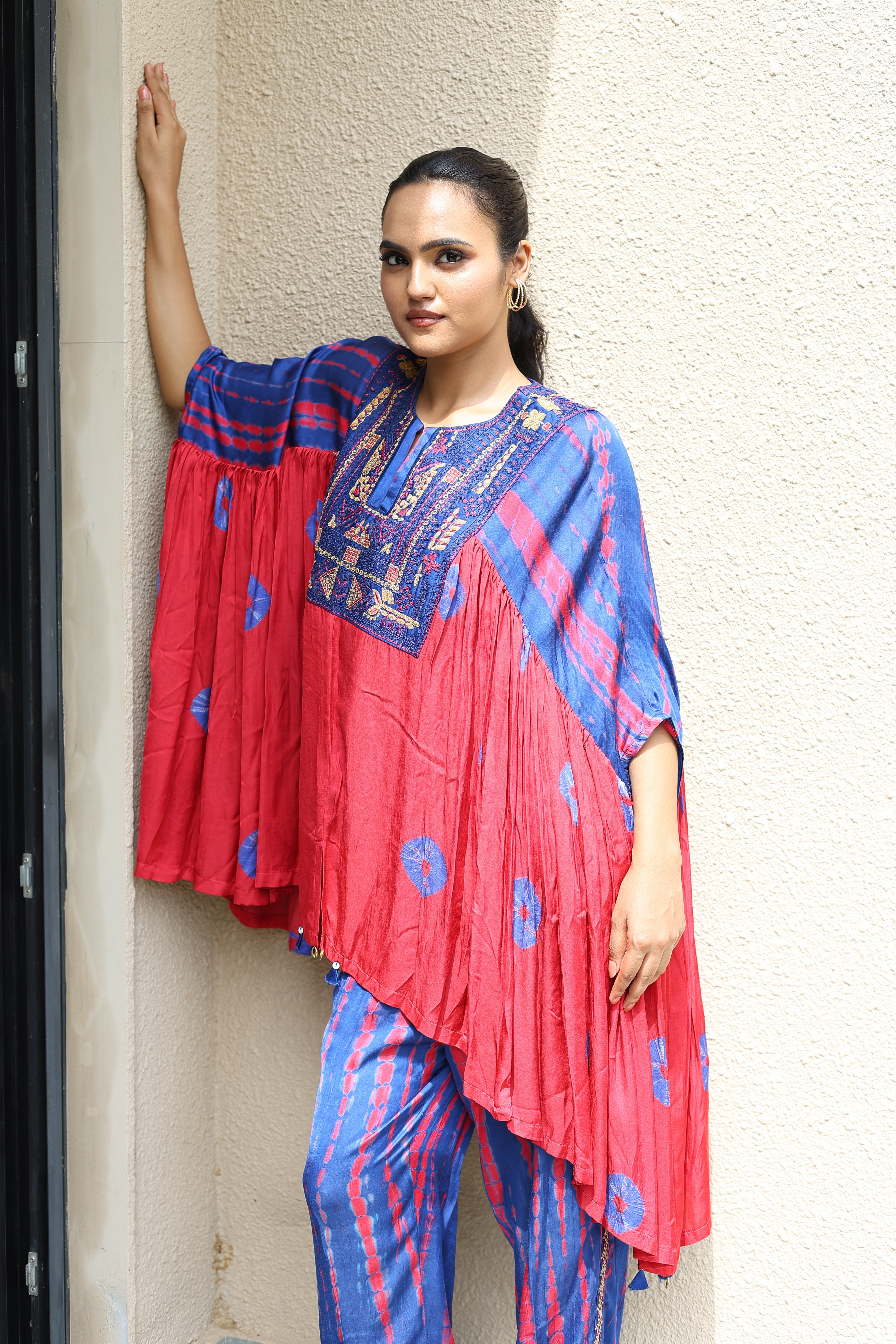 Aira Co ord setin Purple and Rani Pink4