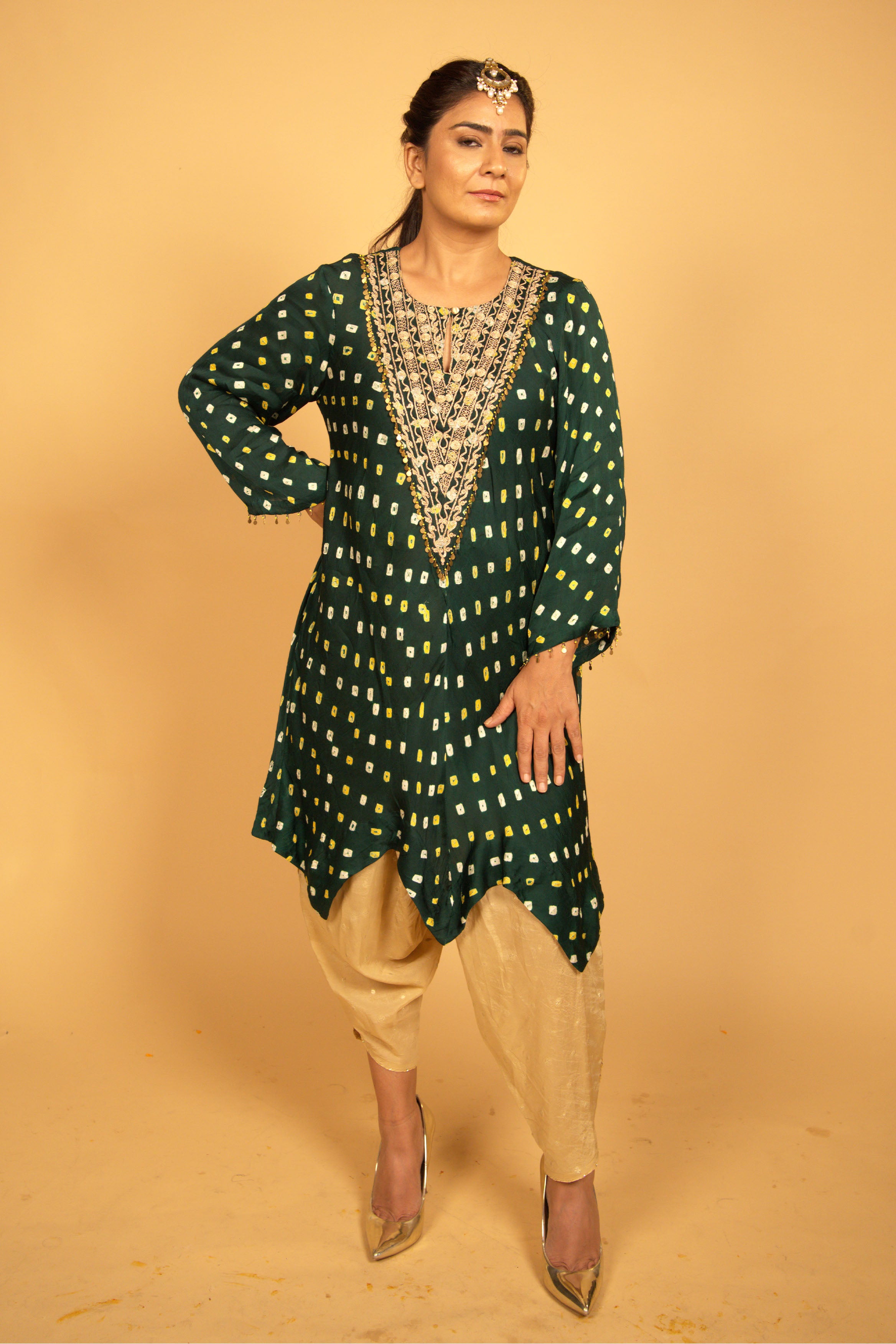 Usha Kurta Set in Green