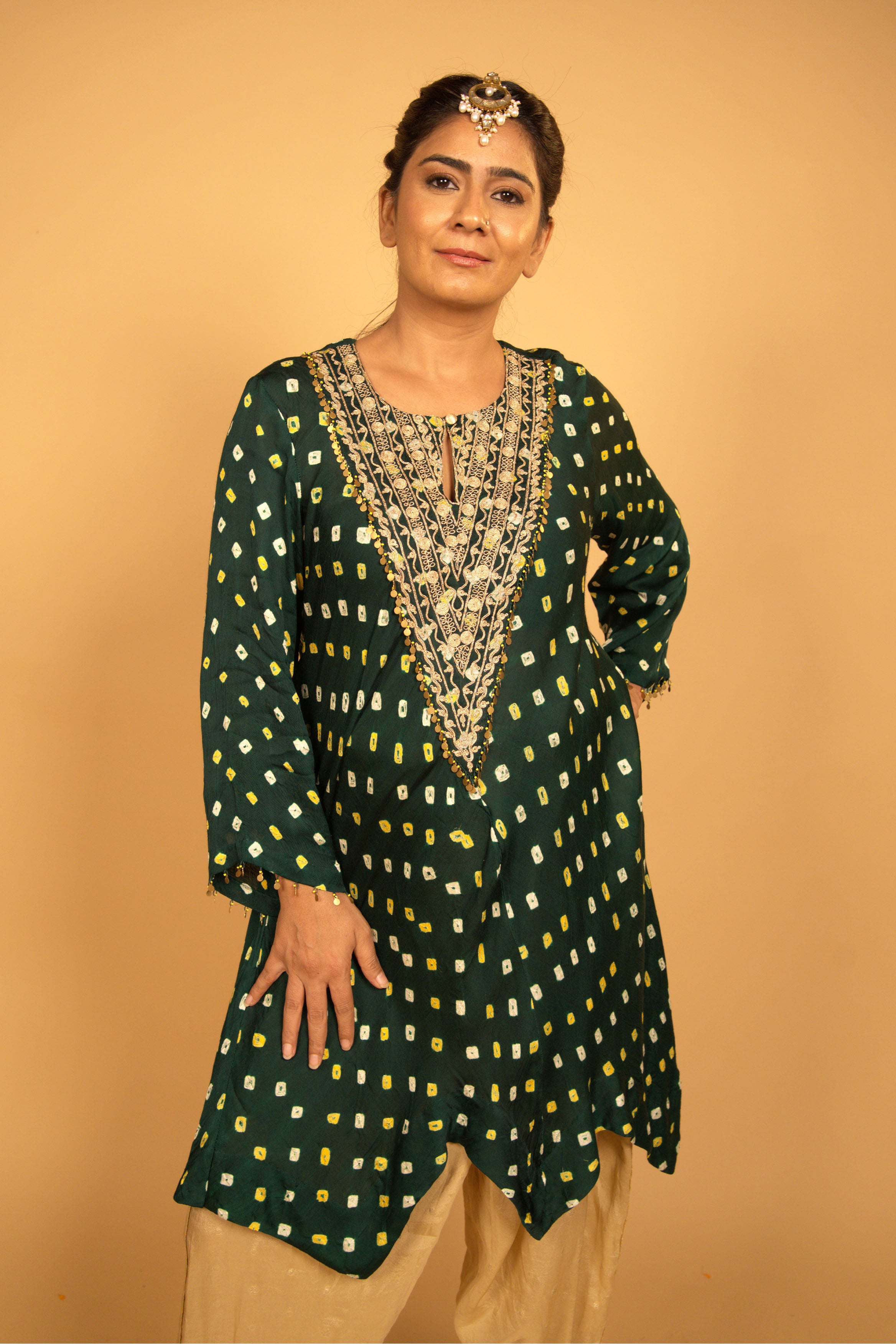 Usha Kurta Set in Green