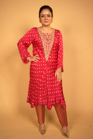 Usha Kurta Set in Pink