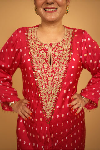 Usha Kurta Set in Pink