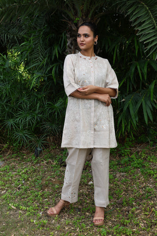 Mahika - Beige linen co-ord set1