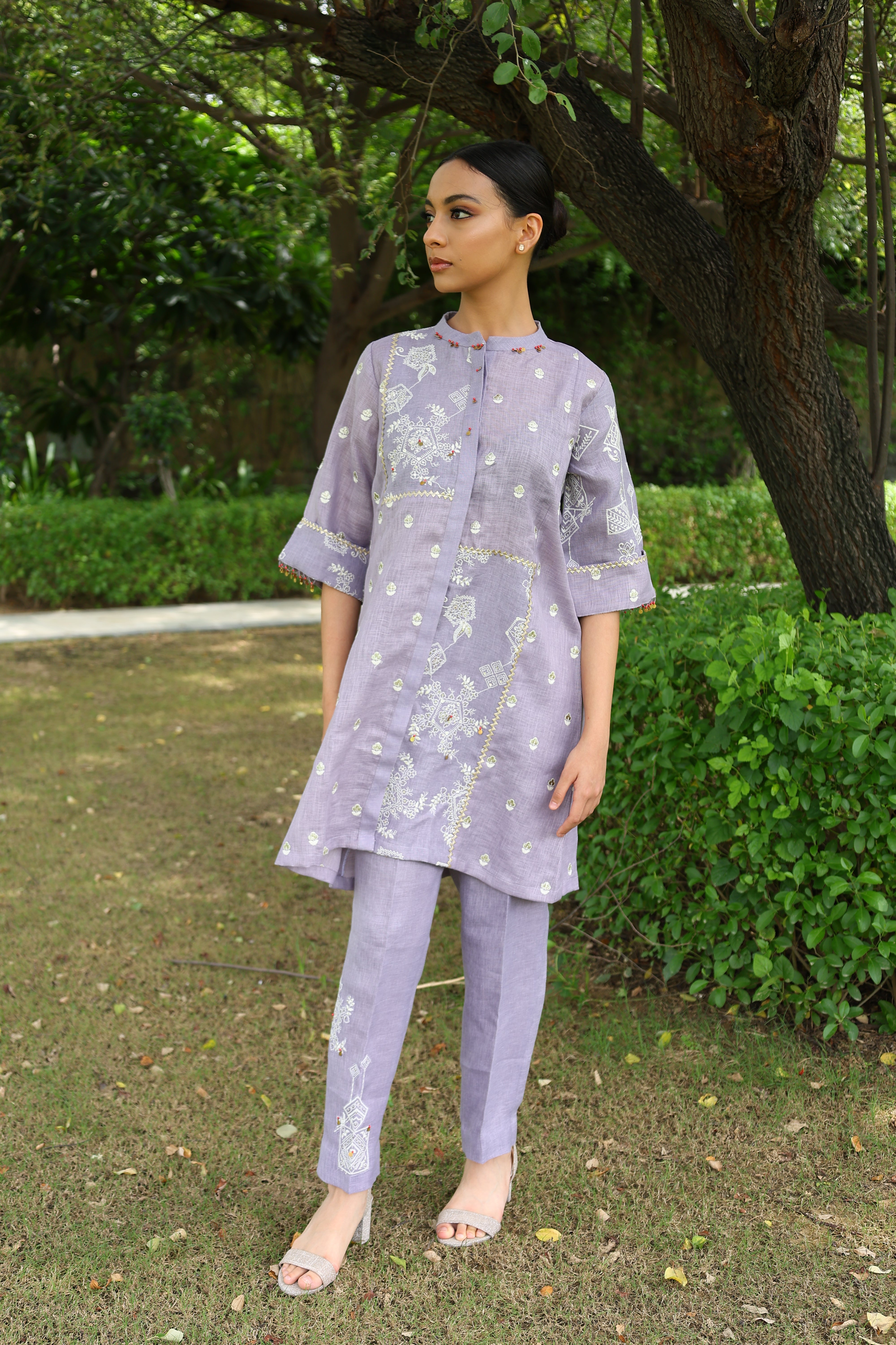 Mahika - Lilac linen co-ord set1