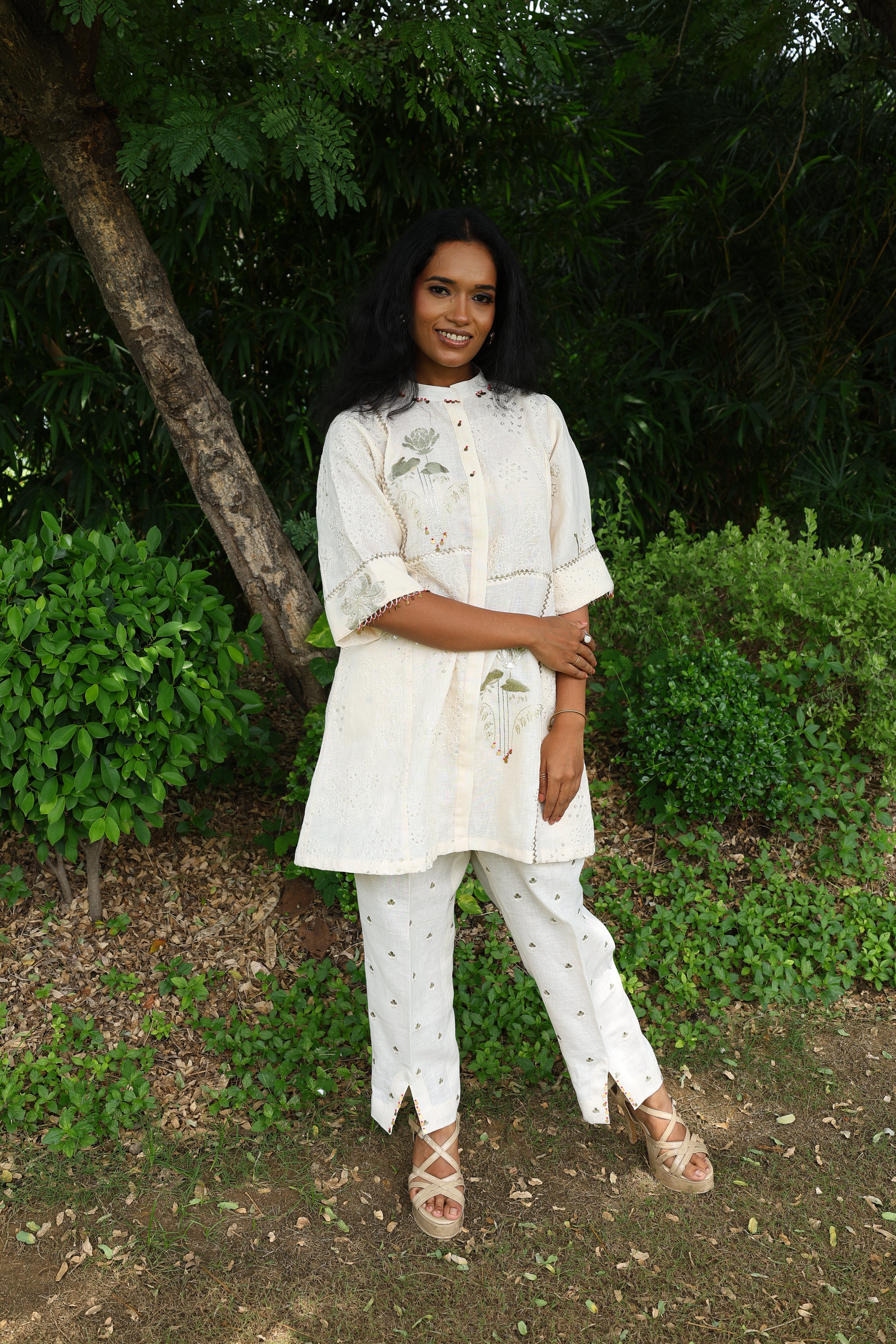 Mahika - White linen co-ord set1