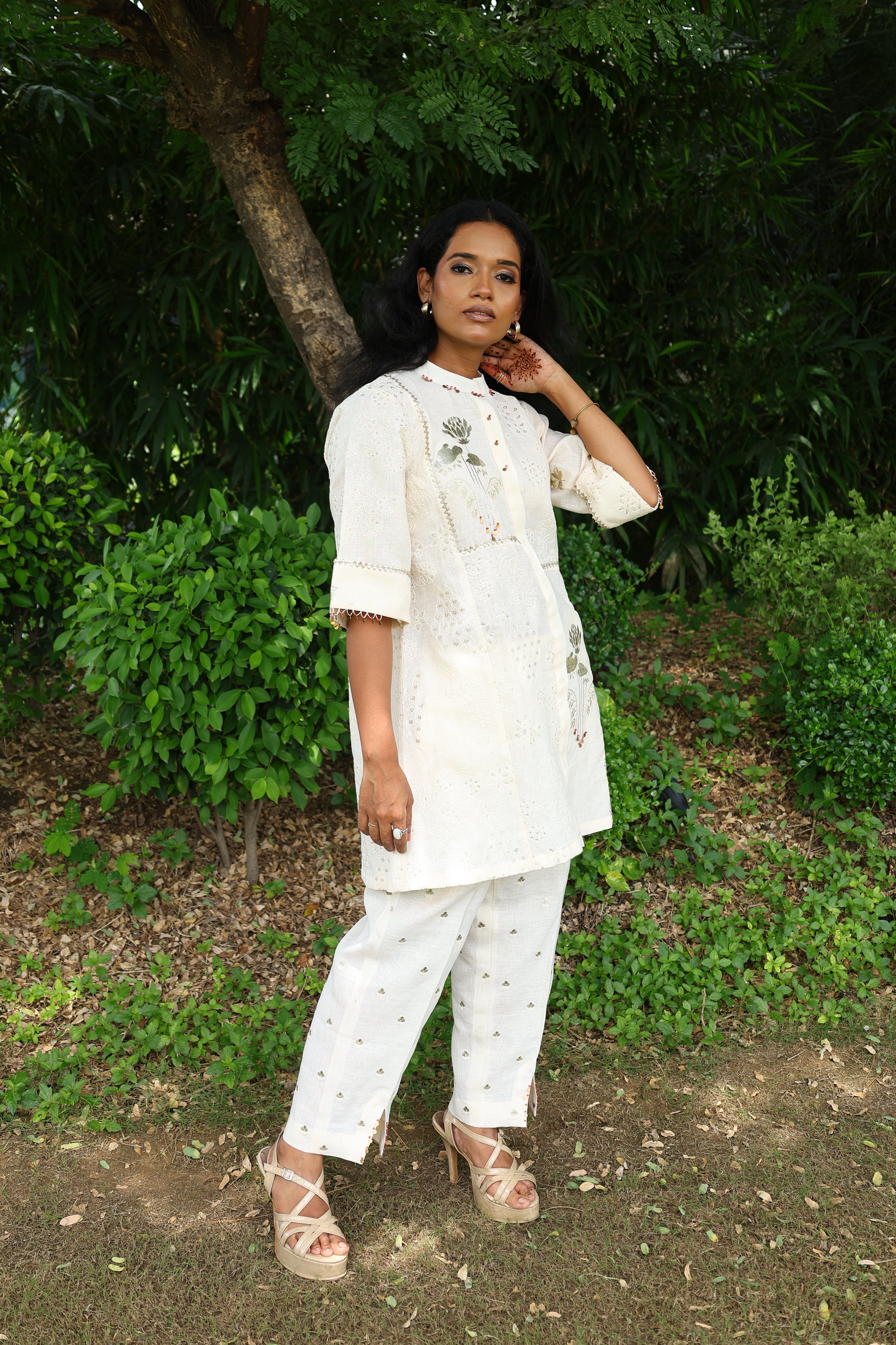 Mahika - White linen co-ord set2