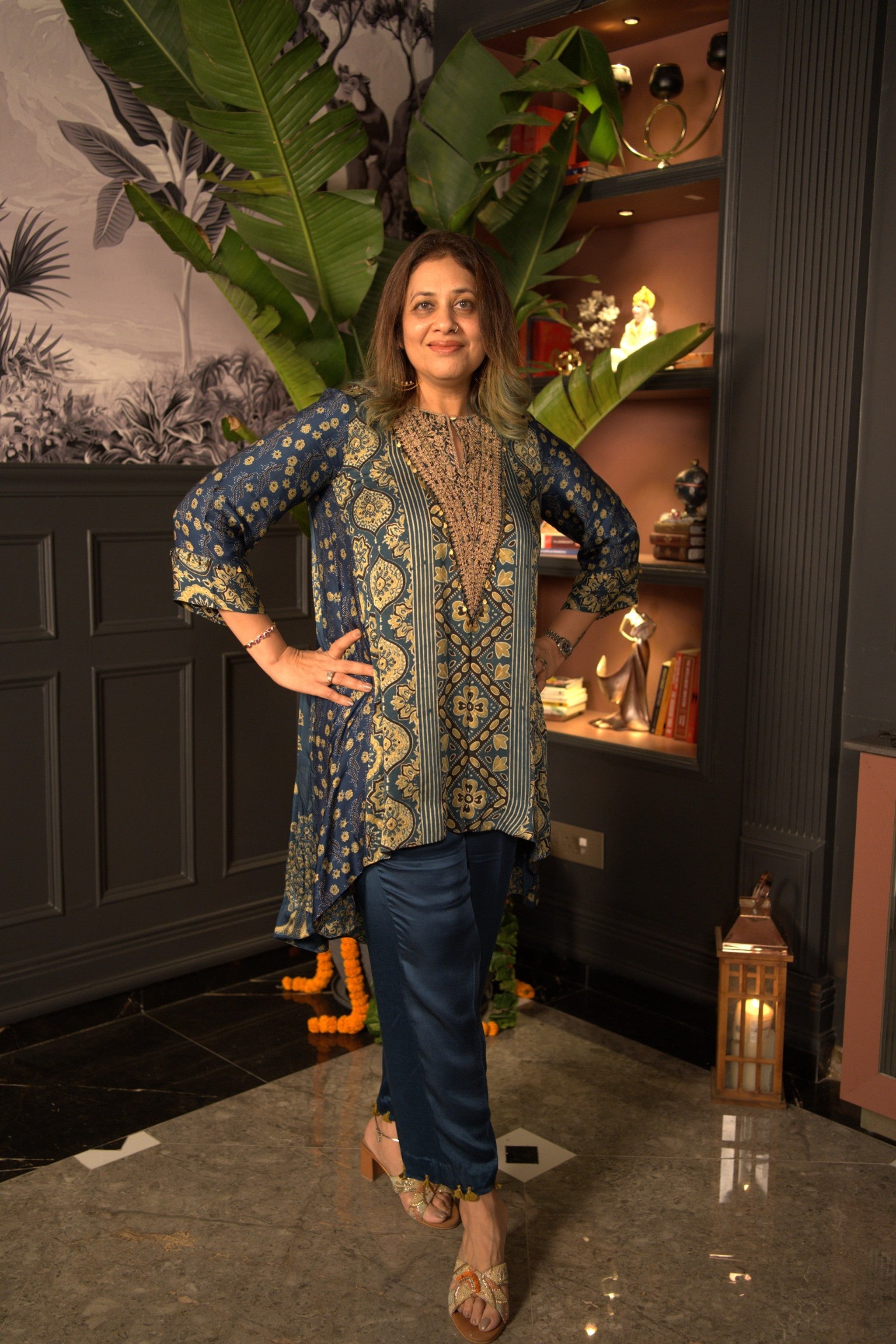 Neel Tara Nakshatra Ajrak Set1