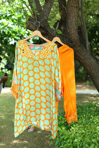 Padma Kurta Set in Orange2