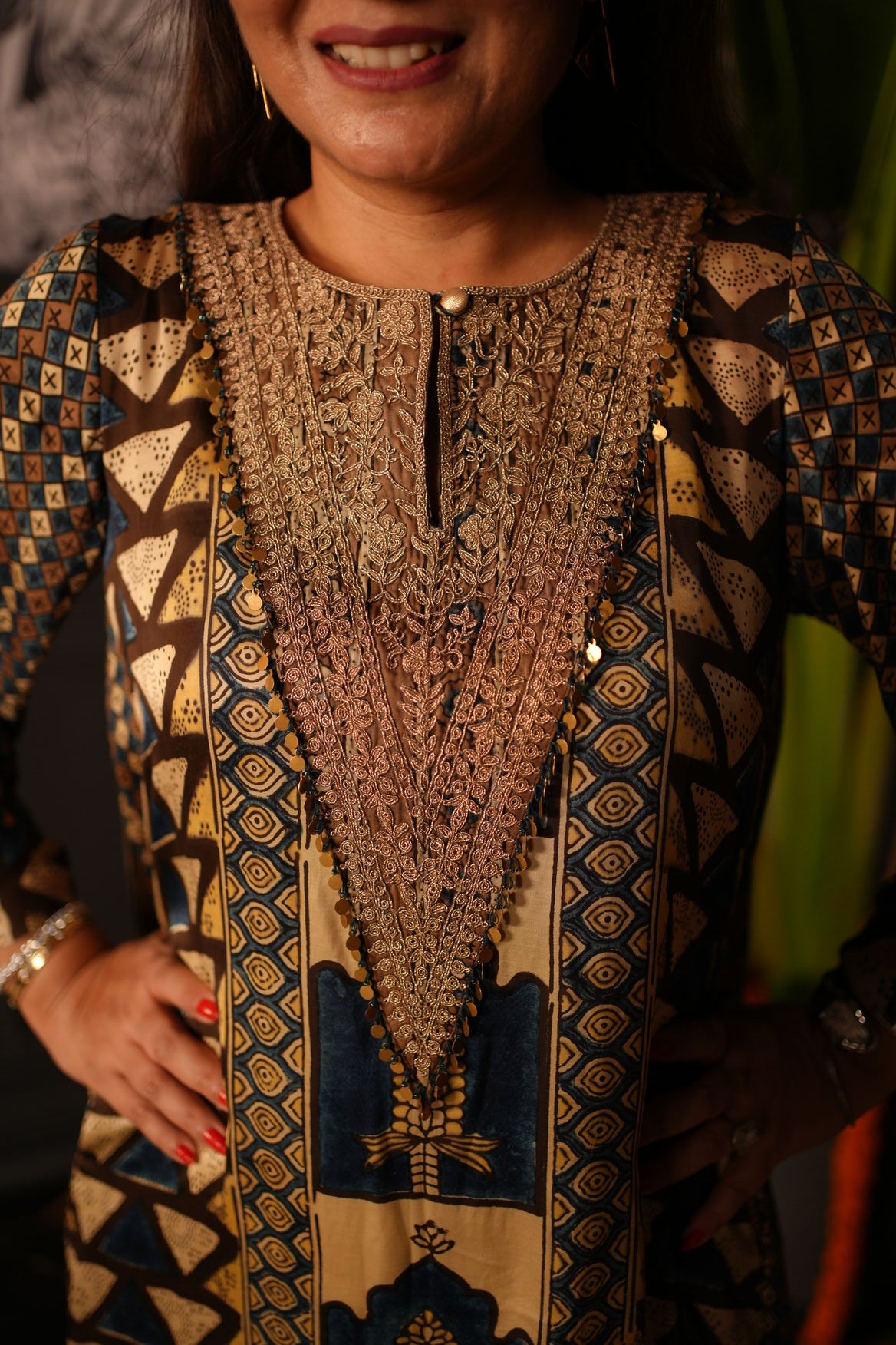 Rohini Nakshatra Ajrak Kurta Set2