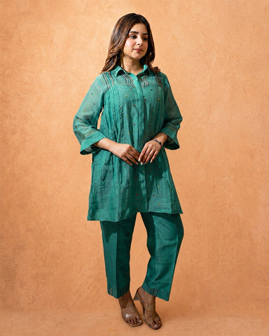 Kanak Kurta Set Green