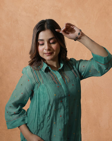Kanak Kurta Set Green